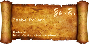 Zsebe Roland névjegykártya